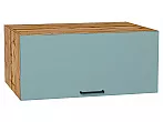 Шкаф верхний горизонтальный глубокий Флэт Grey-green In 2S/Дуб Вотан 358*800*574