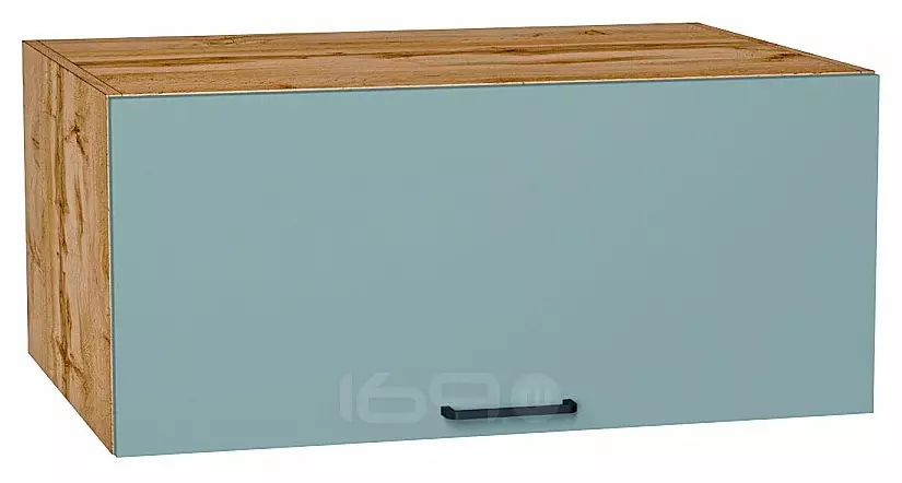 Шкаф верхний горизонтальный глубокий Флэт Grey-green In 2S/Дуб Вотан 358*800*574