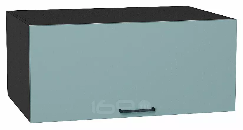 Шкаф верхний горизонтальный глубокий Флэт Grey-green In 2S/Graphite 358*800*574