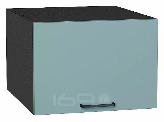 Шкаф верхний горизонтальный глубокий Флэт Grey-green In 2S/Graphite 358*500*574
