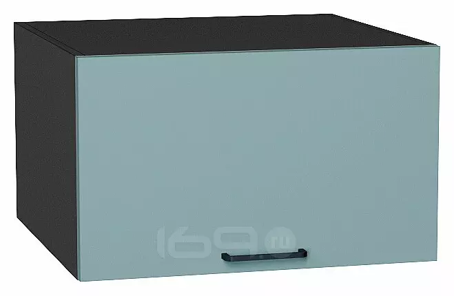 Шкаф верхний горизонтальный глубокий Флэт Grey-green In 2S/Graphite 358*600*574