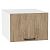 Шкаф верхний горизонтальный глубокий Флэт Natural Casella Oak 2S/Белый 358*500*574