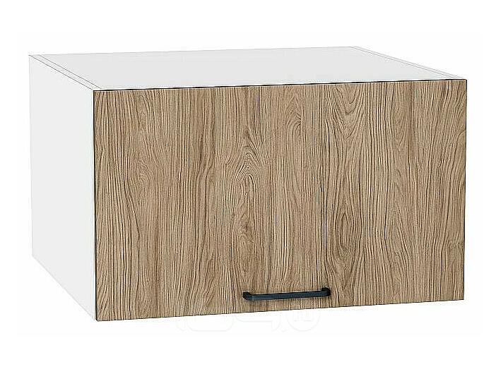 Шкаф верхний горизонтальный глубокий Флэт Natural Casella Oak 2S/Белый 358*600*574