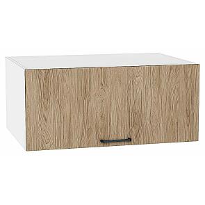 Шкаф верхний горизонтальный глубокий Флэт Natural Casella Oak 2S/Белый 358*800*574