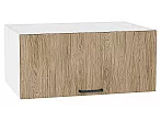 Шкаф верхний горизонтальный глубокий Флэт Natural Casella Oak 2S/Белый 358*800*574