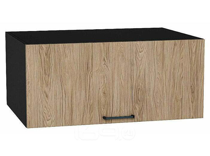 Шкаф верхний горизонтальный глубокий Флэт Natural Casella Oak 2S/Graphite 358*800*574
