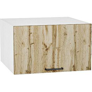 Шкаф верхний горизонтальный глубокий Флэт Wotan Oak 2S/Белый 358*600*574