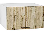 Шкаф верхний горизонтальный глубокий Флэт Wotan Oak 2S/Белый 358*600*574