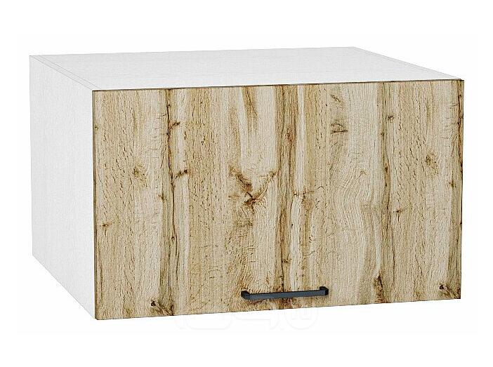 Шкаф верхний горизонтальный глубокий Флэт Wotan Oak 2S/Белый 358*600*574