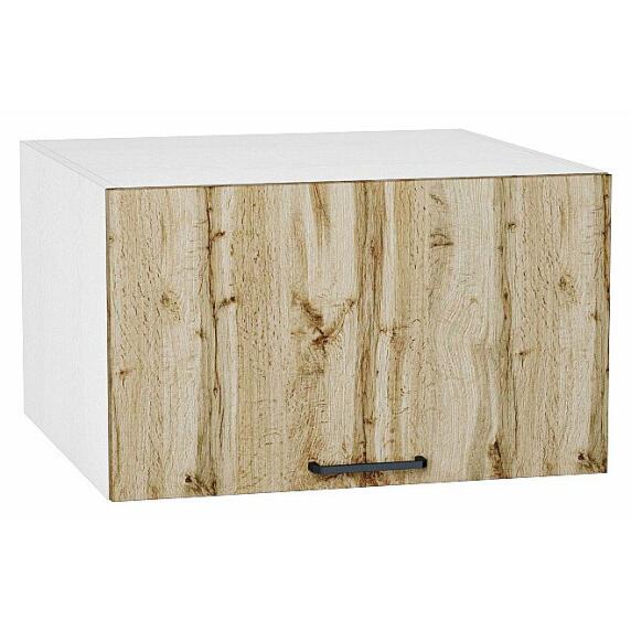 Шкаф верхний горизонтальный глубокий Флэт Wotan Oak 2S/Белый 358*600*574