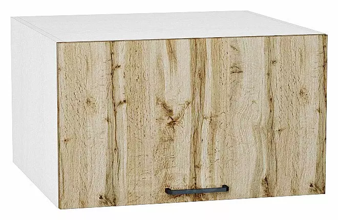Шкаф верхний горизонтальный глубокий Флэт Wotan Oak 2S/Белый 358*600*574