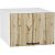 Шкаф верхний горизонтальный глубокий Флэт Wotan Oak 2S/Белый 358*500*574