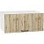 Шкаф верхний горизонтальный глубокий Флэт Wotan Oak 2S/Белый 358*800*574