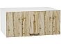 Шкаф верхний горизонтальный глубокий Флэт Wotan Oak 2S/Белый 358*800*574