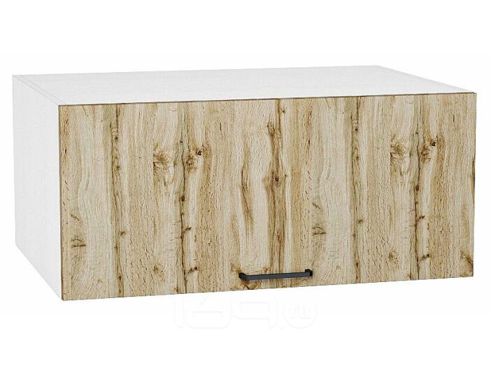 Шкаф верхний горизонтальный глубокий Флэт Wotan Oak 2S/Белый 358*800*574