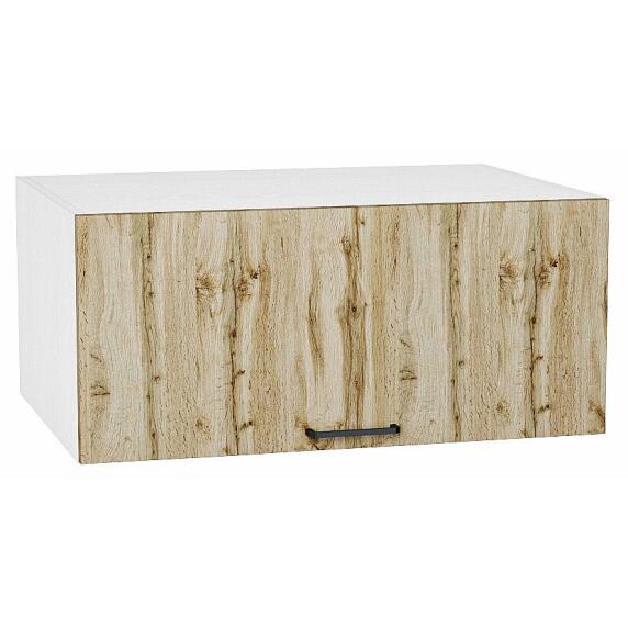 Шкаф верхний горизонтальный глубокий Флэт Wotan Oak 2S/Белый 358*800*574