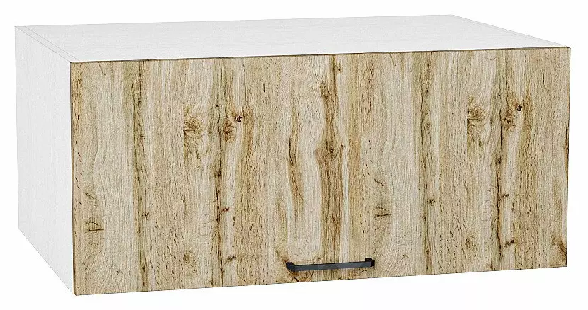 Шкаф верхний горизонтальный глубокий Флэт Wotan Oak 2S/Белый 358*800*574