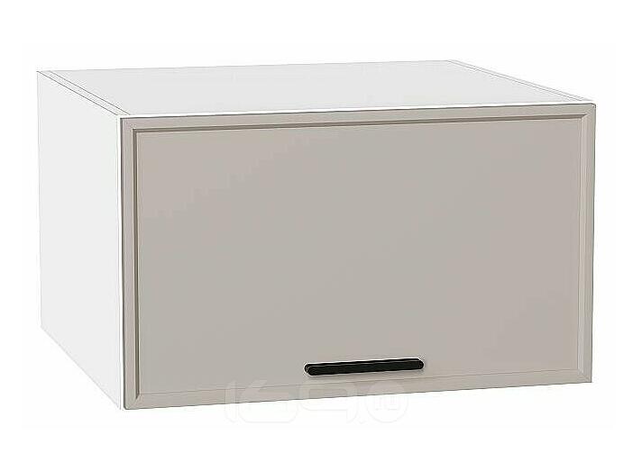 Шкаф верхний горизонтальный глубокий Фрейм Clay Silk/Белый 358*600*580