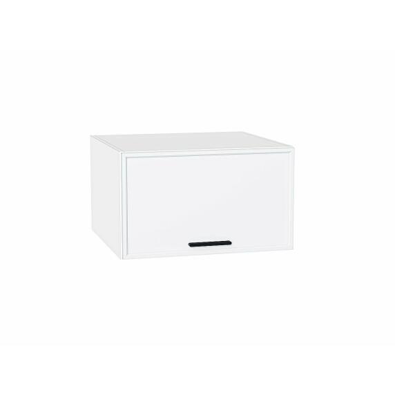 Шкаф верхний горизонтальный глубокий Фрейм White Silk/Белый 358*600*580