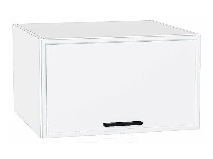 Шкаф верхний горизонтальный глубокий Фрейм White Silk/Белый 358*600*580