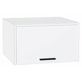 Шкаф верхний горизонтальный глубокий Фрейм White Silk/Белый 358*600*580