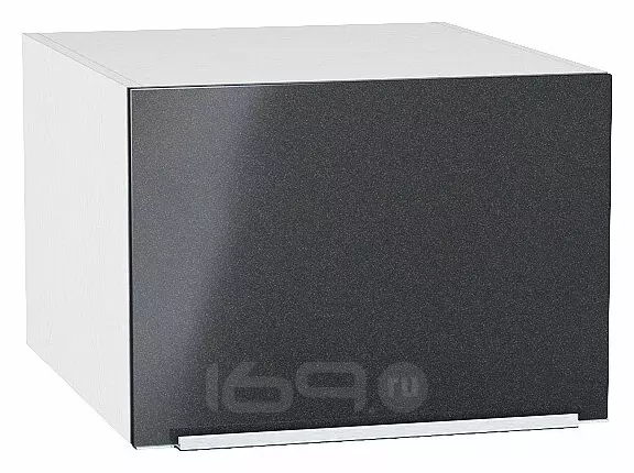 Шкаф верхний горизонтальный глубокий Фьюжн Anthracite Белый 358*500*576
