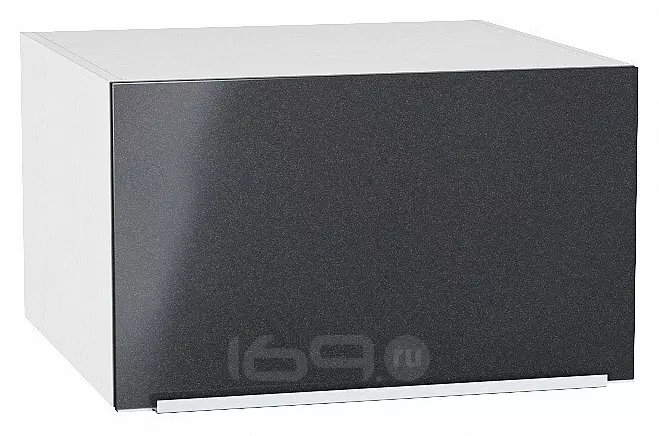 Шкаф верхний горизонтальный глубокий Фьюжн Anthracite Белый 358*600*576