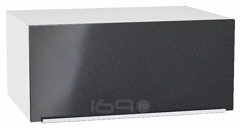 Шкаф верхний горизонтальный глубокий Фьюжн Anthracite Белый 358*800*576