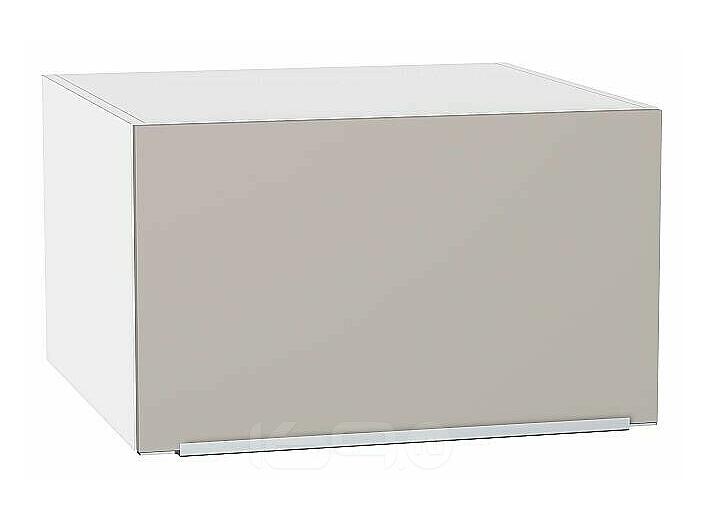 Шкаф верхний горизонтальный глубокий Фьюжн Clay Silk/Белый 358*600*576