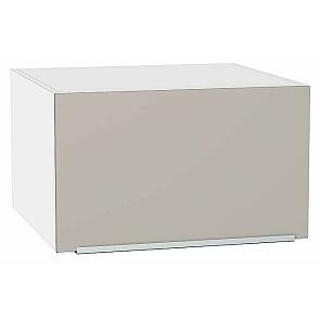 Шкаф верхний горизонтальный глубокий Фьюжн Clay Silk/Белый 358*600*576