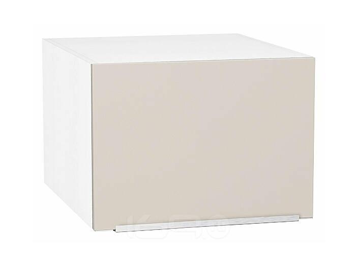 Шкаф верхний горизонтальный глубокий Фьюжн Cream Silk/Белый 358*500*576
