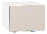 Шкаф верхний горизонтальный глубокий Фьюжн Cream Silk/Белый 358*500*576