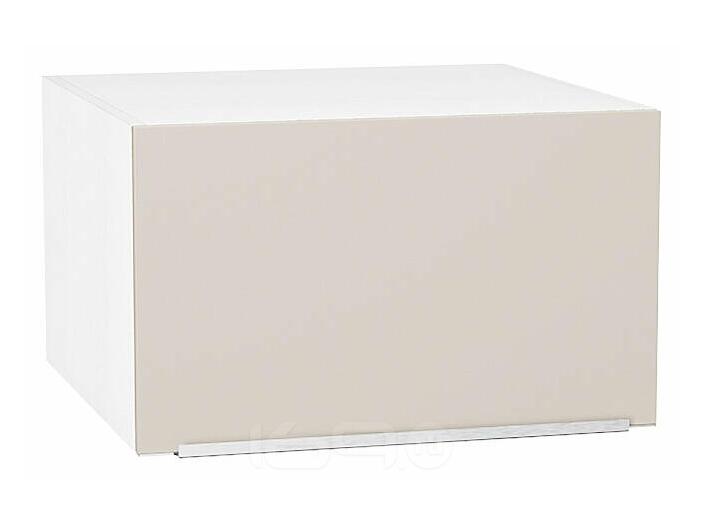 Шкаф верхний горизонтальный глубокий Фьюжн Cream Silk/Белый 358*600*576