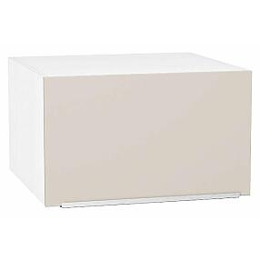 Шкаф верхний горизонтальный глубокий Фьюжн Cream Silk/Белый 358*600*576