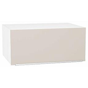 Шкаф верхний горизонтальный глубокий Фьюжн Cream Silk/Белый 358*800*576