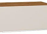 Шкаф верхний горизонтальный глубокий Фьюжн Cream Silk/Дуб Вотан 358*800*576