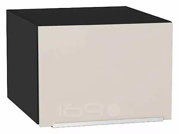 Шкаф верхний горизонтальный глубокий Фьюжн Cream Silk/Graphite 358*500*576