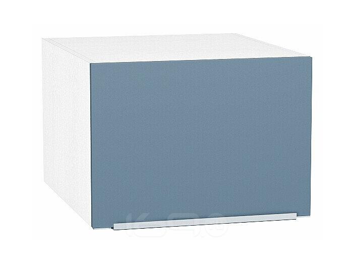 Шкаф верхний горизонтальный глубокий Фьюжн Silky Blue Белый 358*500*576