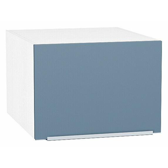 Шкаф верхний горизонтальный глубокий Фьюжн Silky Blue Белый 358*500*576