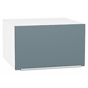 Шкаф верхний горизонтальный глубокий Фьюжн Silky Blue Белый 358*600*576