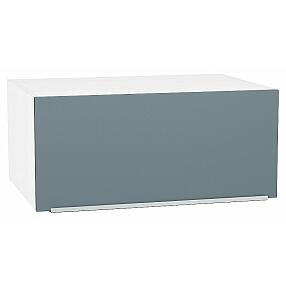 Шкаф верхний горизонтальный глубокий Фьюжн Silky Blue Белый 358*800*576