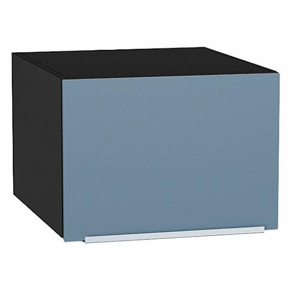 Шкаф верхний горизонтальный глубокий Фьюжн Silky Blue Graphite 358*500*576