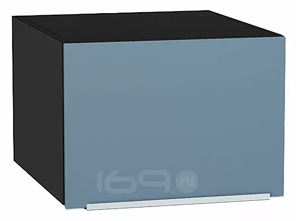 Шкаф верхний горизонтальный глубокий Фьюжн Silky Blue Graphite 358*500*576