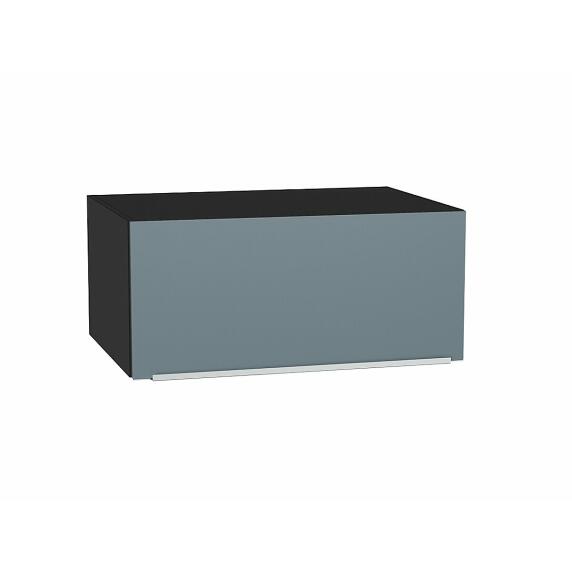 Шкаф верхний горизонтальный глубокий Фьюжн Silky Blue Graphite 358*800*576