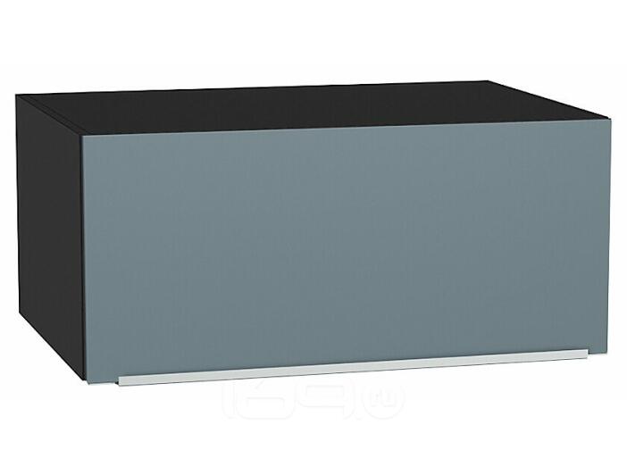 Шкаф верхний горизонтальный глубокий Фьюжн Silky Blue Graphite 358*800*576