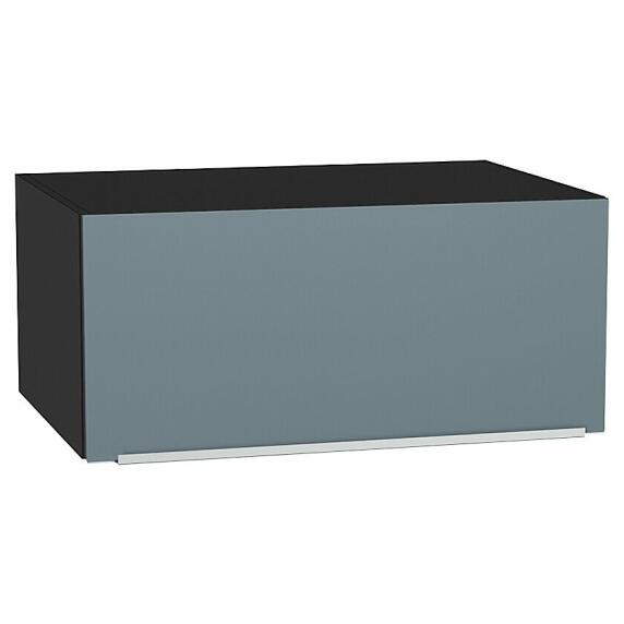 Шкаф верхний горизонтальный глубокий Фьюжн Silky Blue Graphite 358*800*576