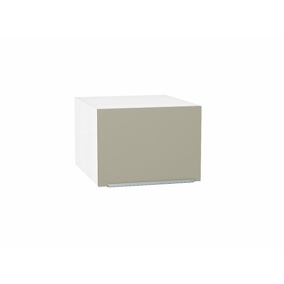 Шкаф верхний горизонтальный глубокий Фьюжн Silky Grey Белый 358*500*576