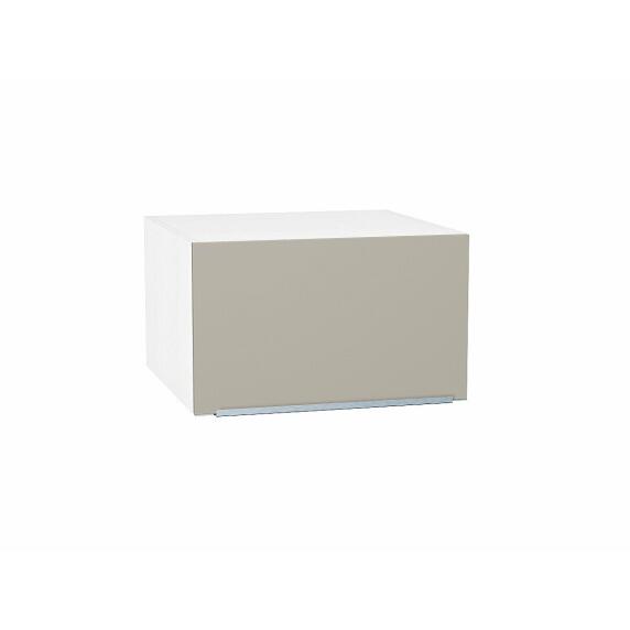 Шкаф верхний горизонтальный глубокий Фьюжн Silky Grey Белый 358*600*576