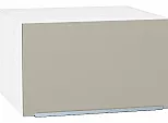 Шкаф верхний горизонтальный глубокий Фьюжн Silky Grey Белый 358*600*576