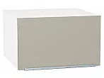 Шкаф верхний горизонтальный глубокий Фьюжн Silky Grey Белый 358*600*576